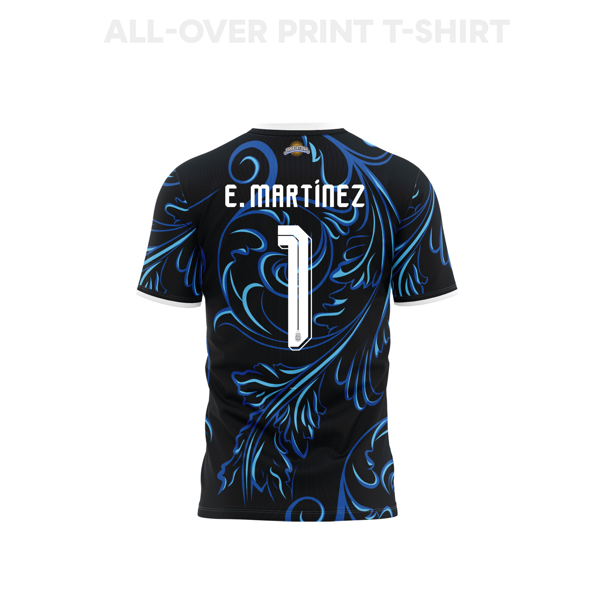 Emiliano Martínez 1 Youth Argentina 2026 Away 3D T-shirt Fully Printed – Black - Jersey Teams