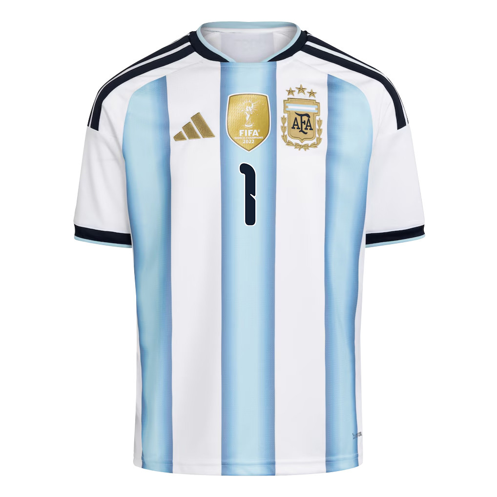 Emiliano Martínez 1 Youth Argentina National Team 2026 Home Jersey - White - Jersey Teams