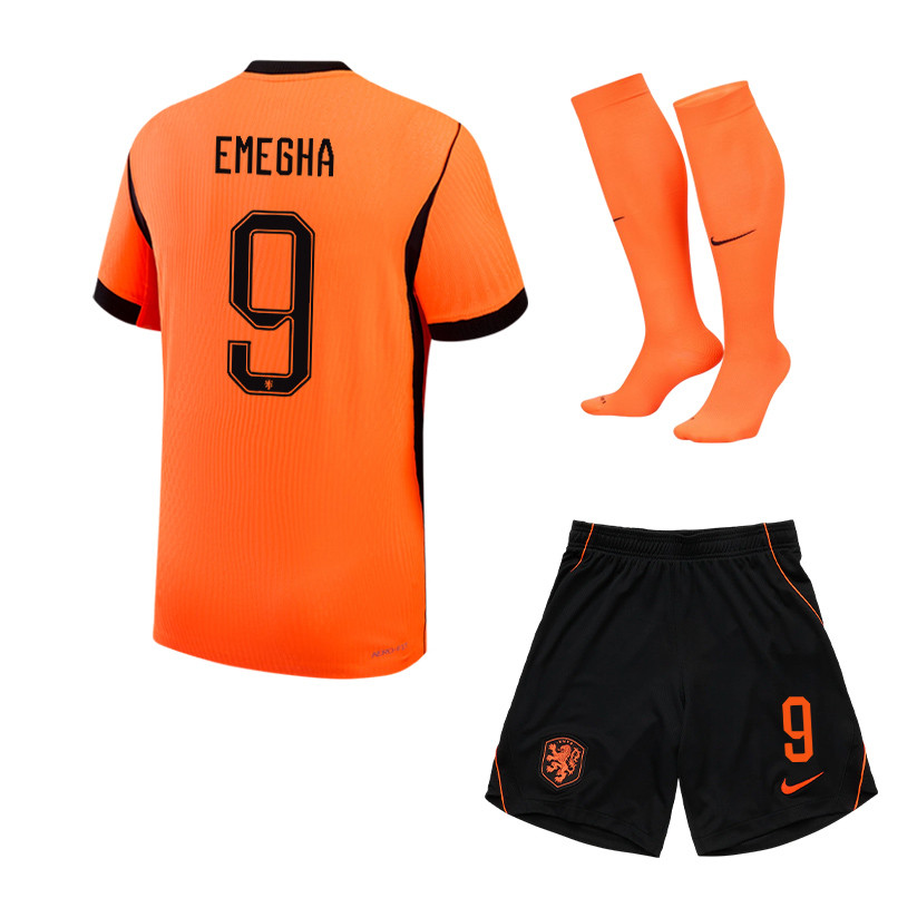 Emmanuel Emegha 9 Netherlands 2026 Home Men Kit Set – Orange - Jersey Teams