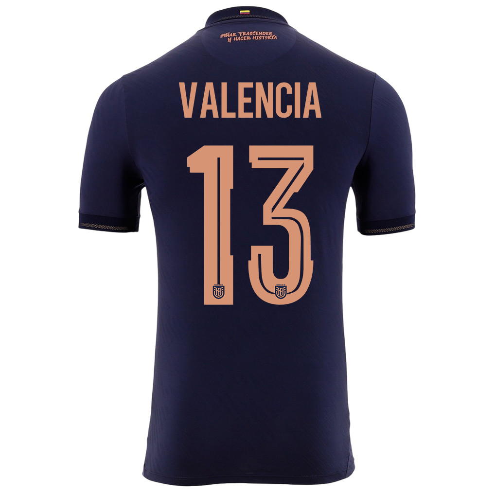 Enner Valencia 13 Ecuador National Team 2026 Away Jersey - Navy, Men - Jersey Teams