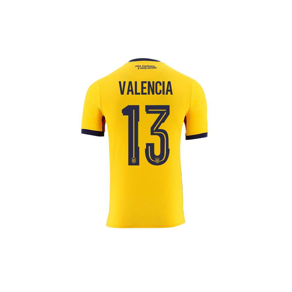 Enner Valencia 13 Youth Ecuador National Team 2026 Home Jersey - Yellow - Jersey Teams
