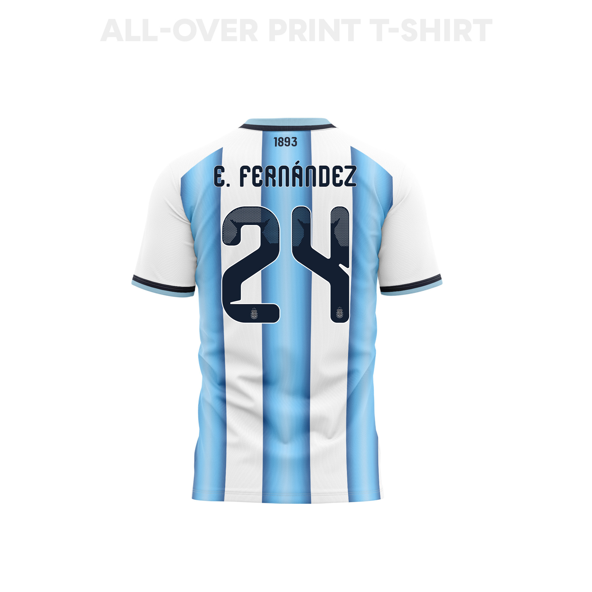 Enzo Fernández 24 Argentina 2026 Home 3D T-Shirt Fully Printed – Unisex, White - Jersey Teams