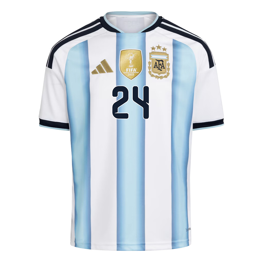 Enzo Fernández 24 Youth Argentina National Team 2026 Home Jersey - White - Jersey Teams