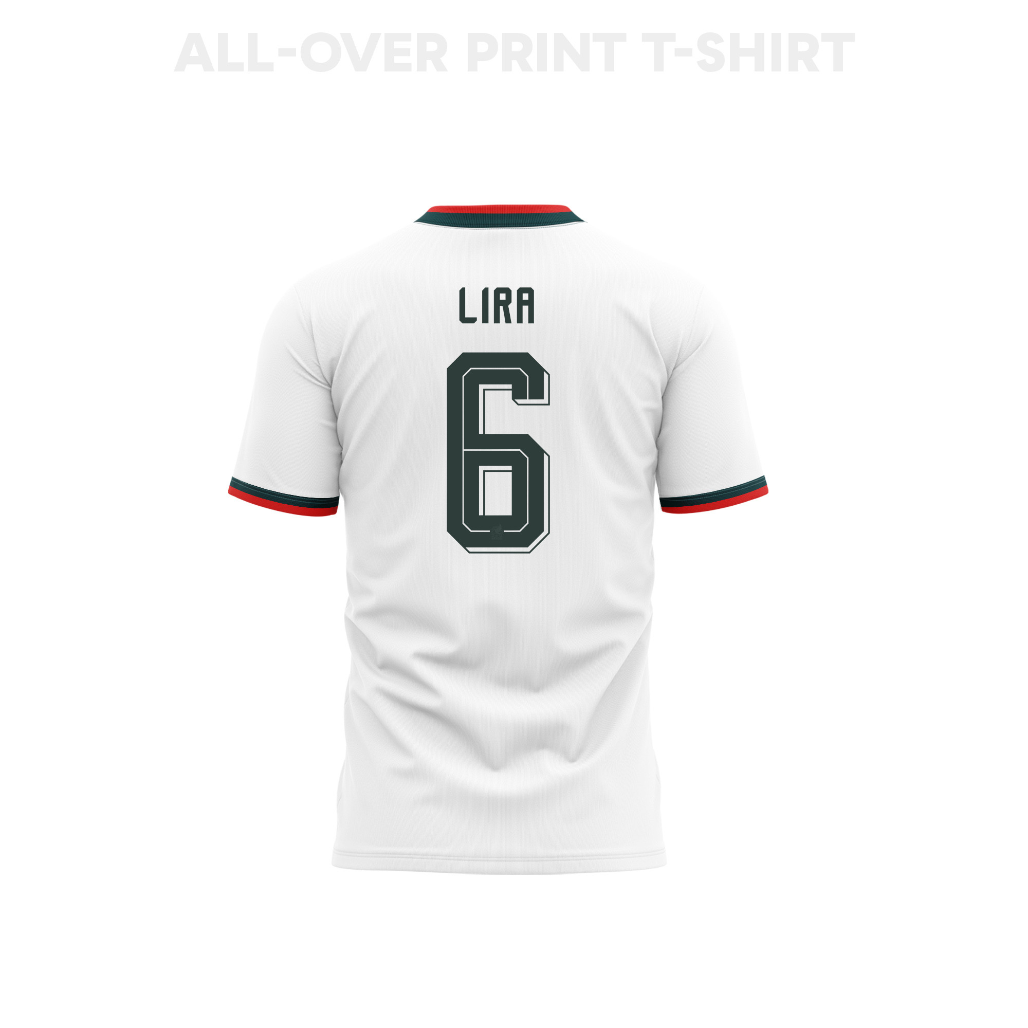 Erik Lira 6 Mexico 2026 Away 3D T-Shirt Fully Printed – Unisex, White - Jersey Teams