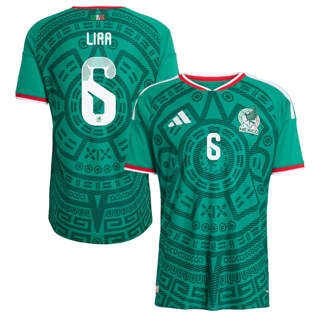 Erik Lira 6 Mexico National Team 2026 Home Jersey - Green, Men - Jersey Teams