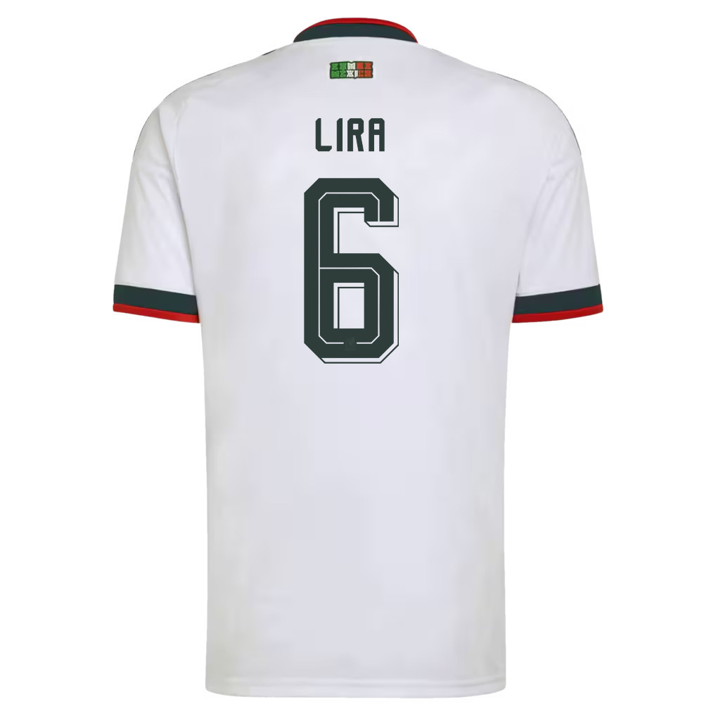 Erik Lira 6 Mexico National Team 2026 x World Cup Patch Away Jersey - White, Men - Jersey Teams