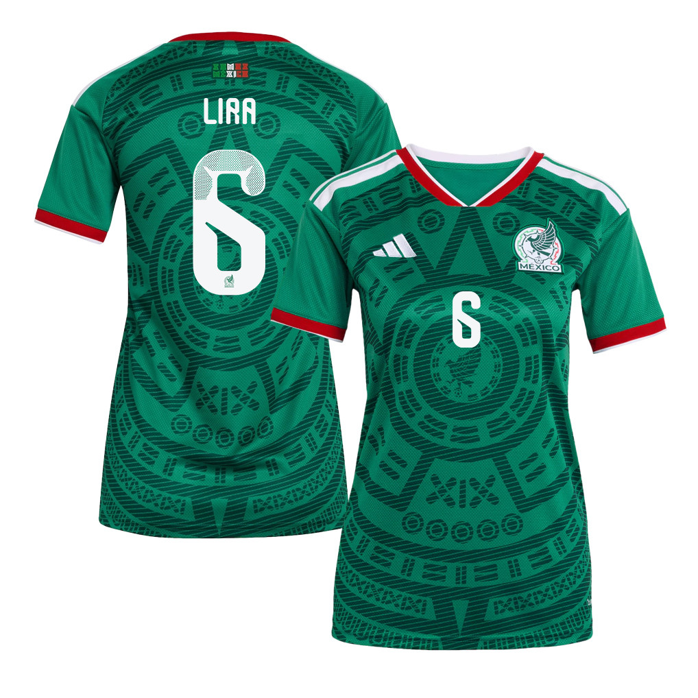 Erik Lira 6 Women's Mexico National Team 2026 Home Jersey - Green - Jersey Teams