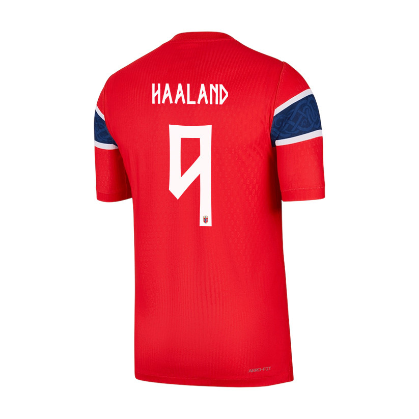 Erling Haaland 9 Norway National Team 2026 x World Cup Patch Home Jersey - Red, Men - Jersey Teams