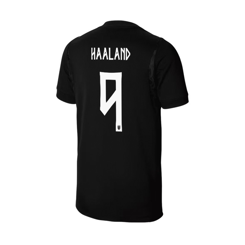 Erling Haaland 9 Youth Norway National Team 2026 Away Jersey - Black - Jersey Teams