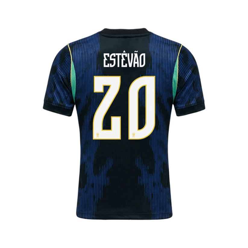Estêvão 20 Brazil 2026 Away Men Jersey & Shorts Set – Blue - Jersey Teams