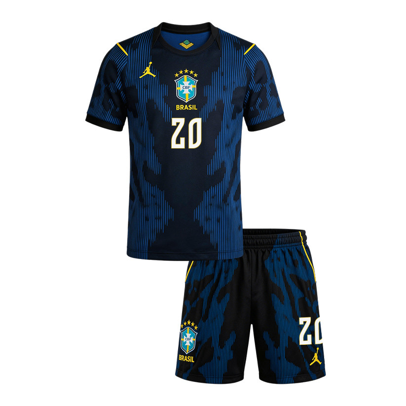 Estêvão 20 Brazil 2026 Away Men Jersey & Shorts Set – Blue - Jersey Teams