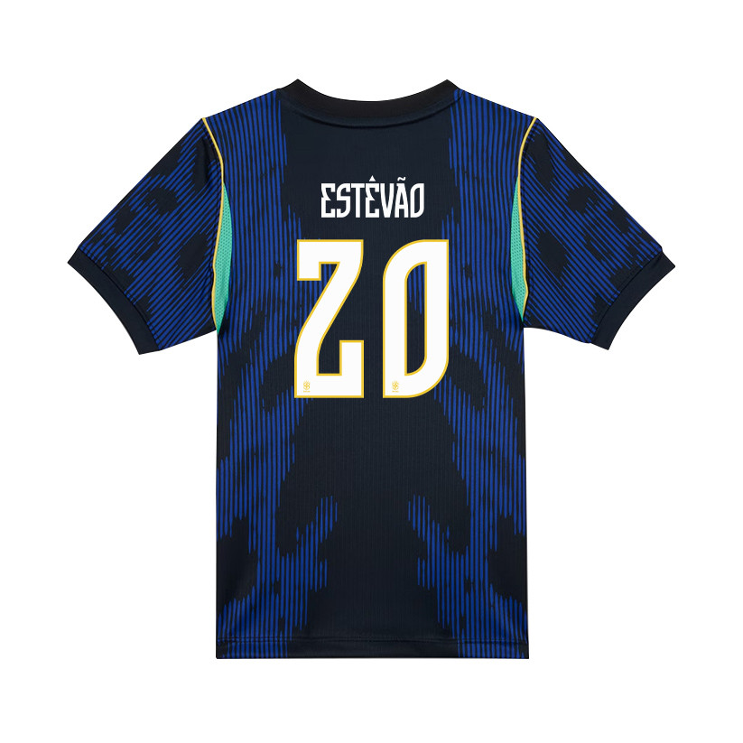 Estêvão 20 Brazil National Team 2026 Youth Away Jersey - Blue - Jersey Teams