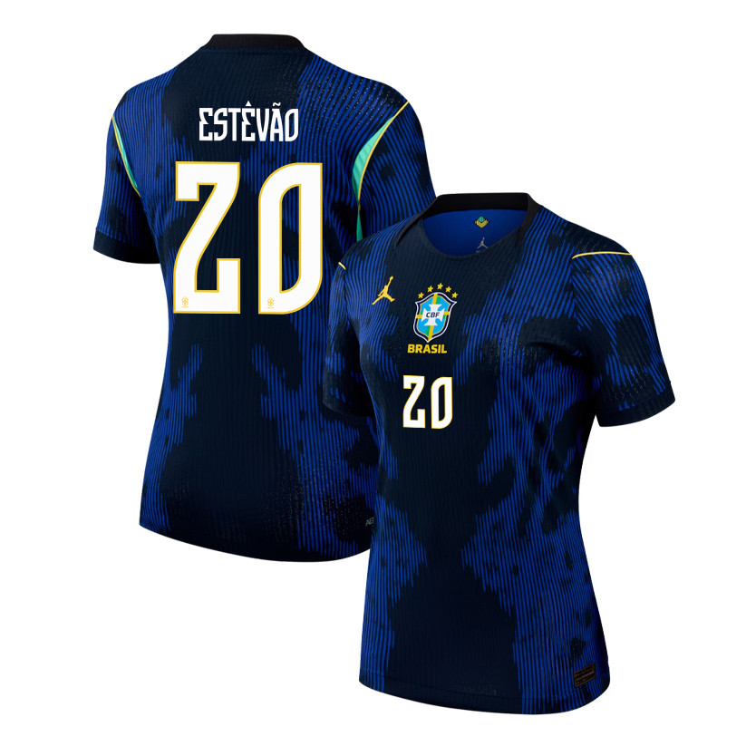 Estêvão 20 Women's Brazil National Team 2026 Away Jersey - Blue - Jersey Teams