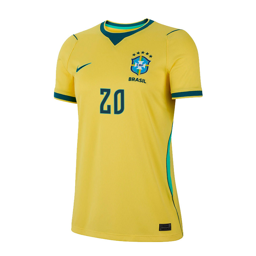 Estêvão 20 Women's Brazil National Team 2026 Home Jersey - Yellow - Jersey Teams