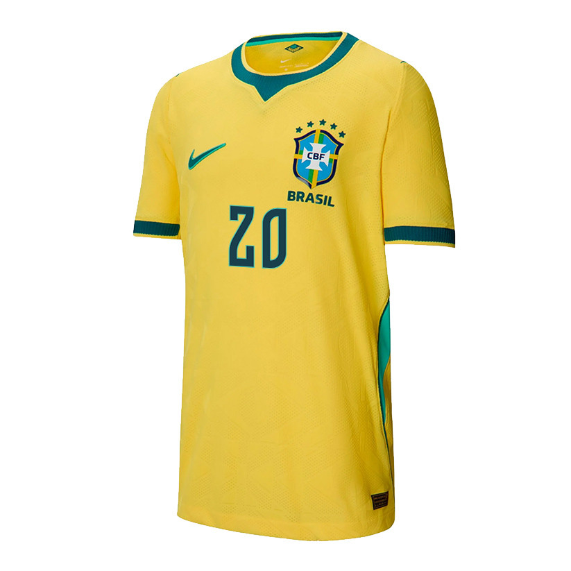 Estêvão 20 Youth Brazil National Team 2026 Home Jersey - Yellow - Jersey Teams