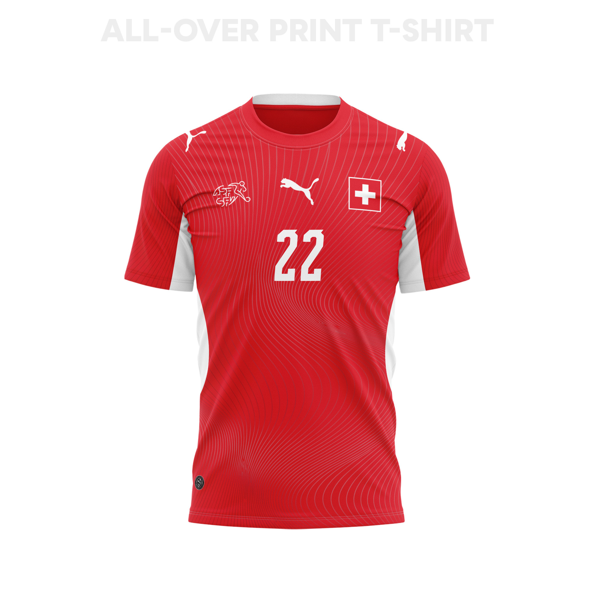 Fabian Rieder 22 Youth Switzerland 2026 Home 3D T-shirt Fully Printed – Red - Jersey Teams