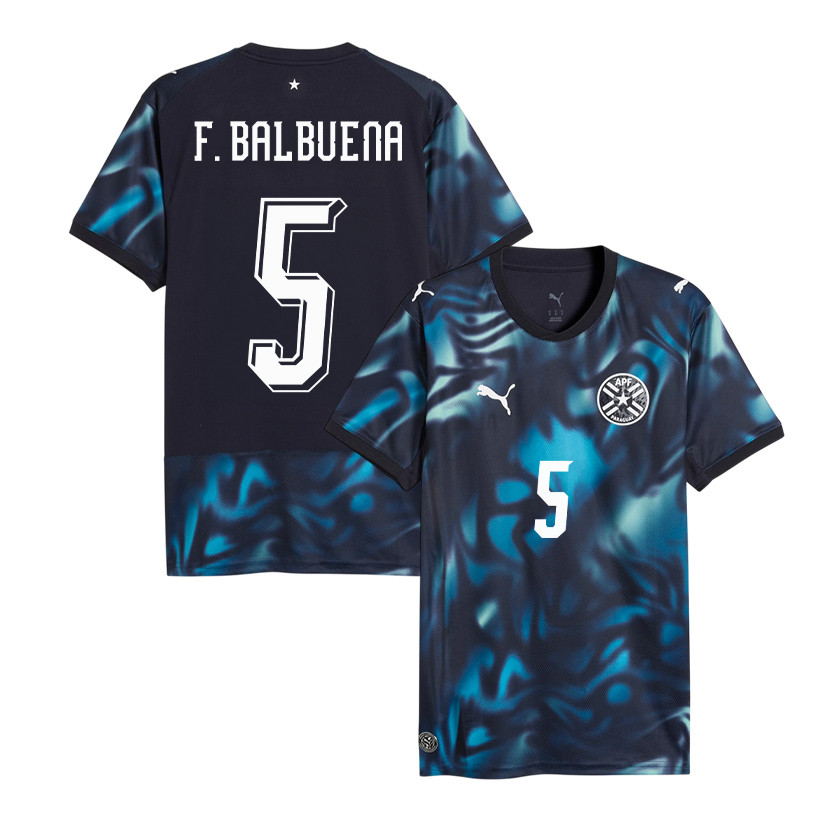Fabián Balbuena 5 Paraguay National Team 2026 Away Jersey - Navy, Men - Jersey Teams