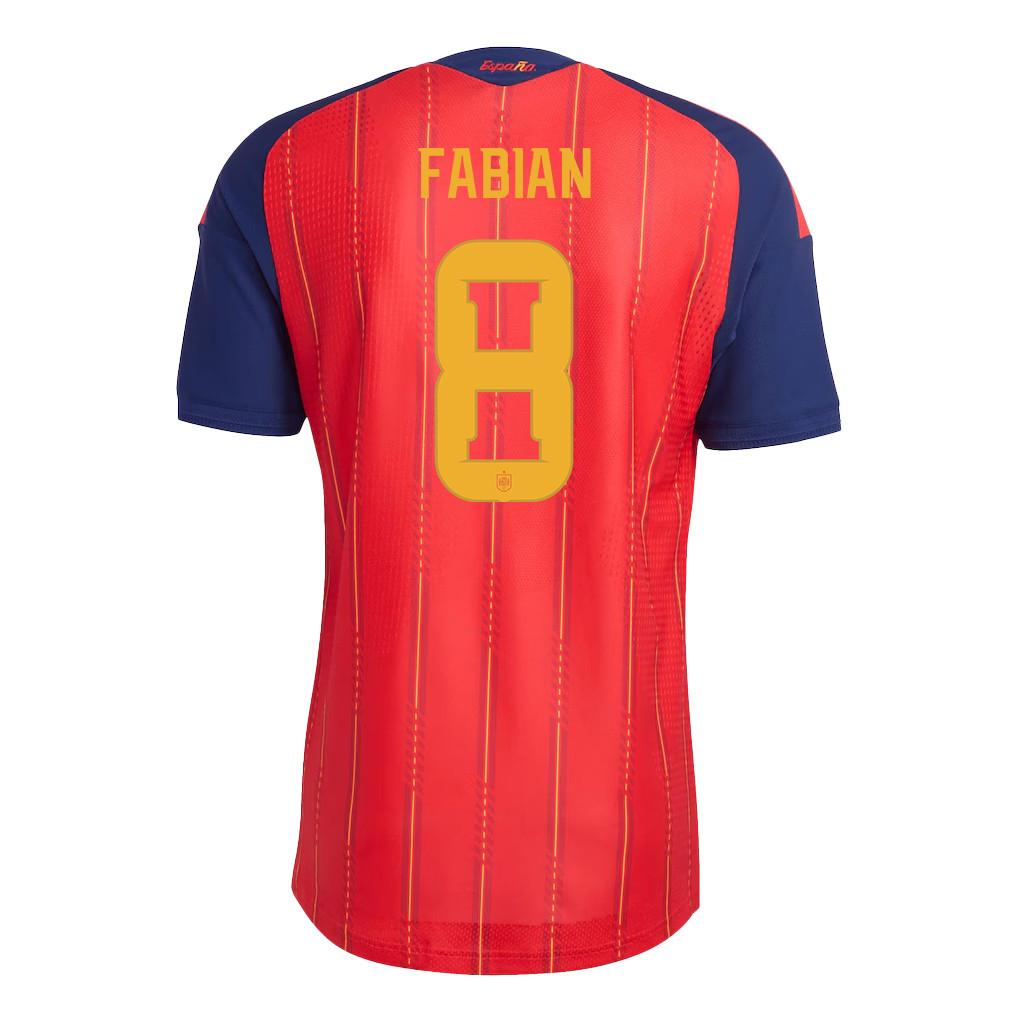 Fabián Ruiz 8 Spain National Team 2026 x World Cup Patch Home Jersey - Red, Men - Jersey Teams