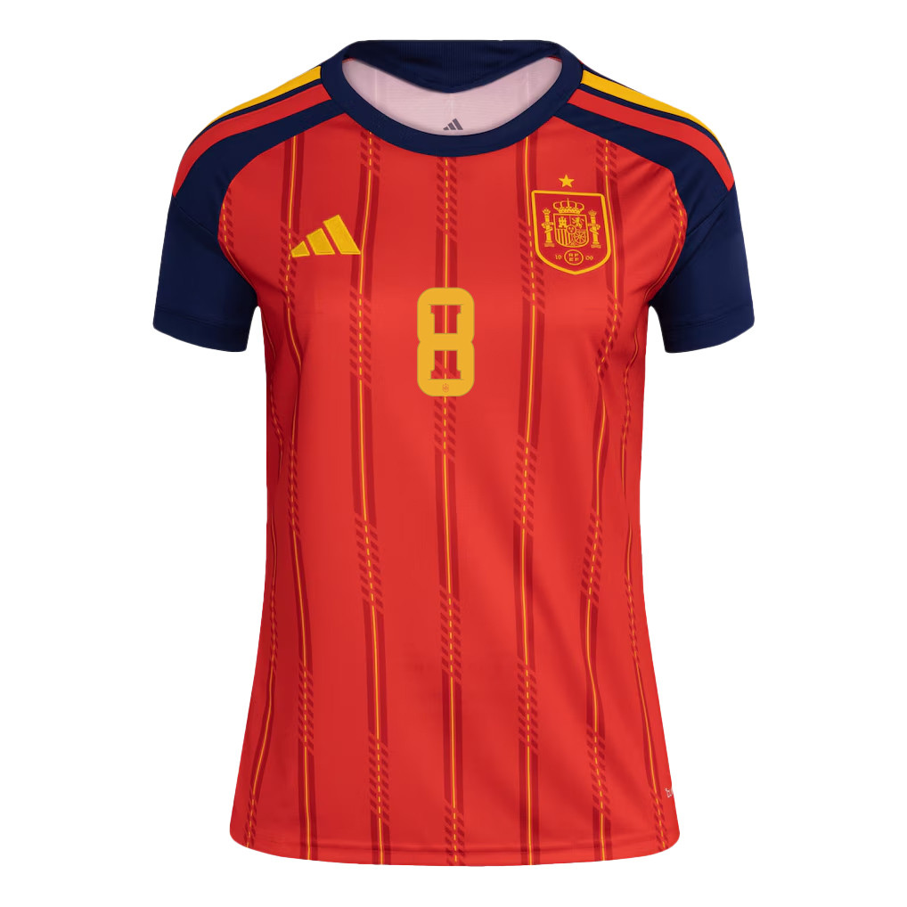 Fabián Ruiz 8 Women's Spain National Team 2026 Home Jersey - Red - Jersey Teams