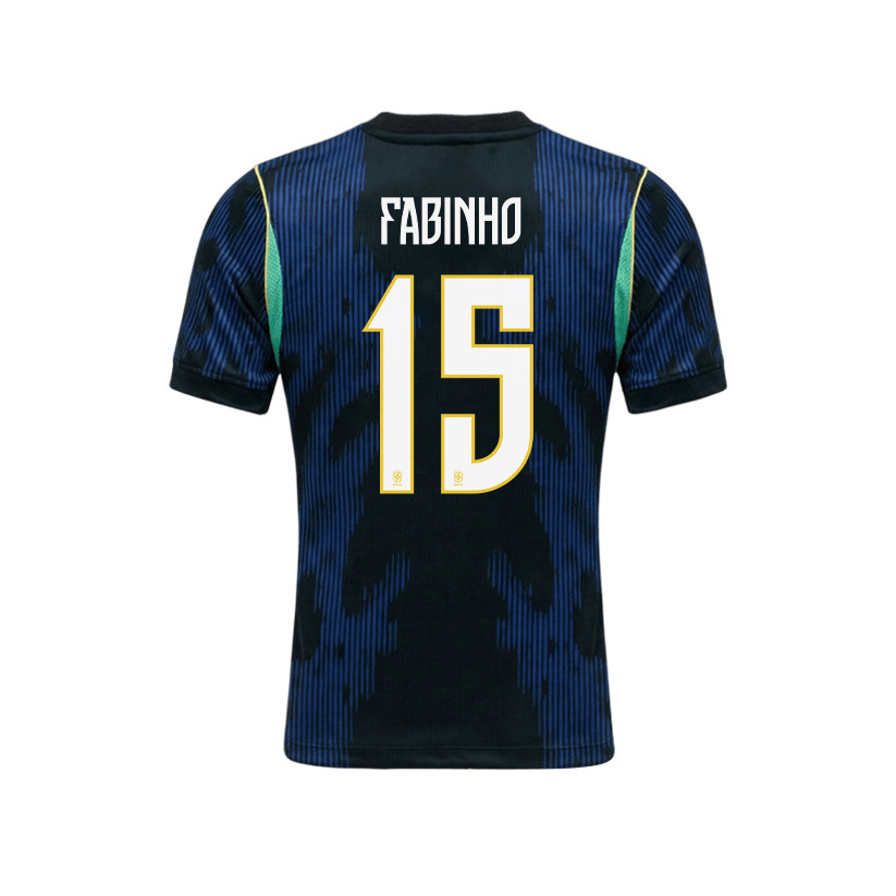 Fabinho 15 Brazil 2026 YOUTH Away Jersey & Shorts Set - Blue - Jersey Teams