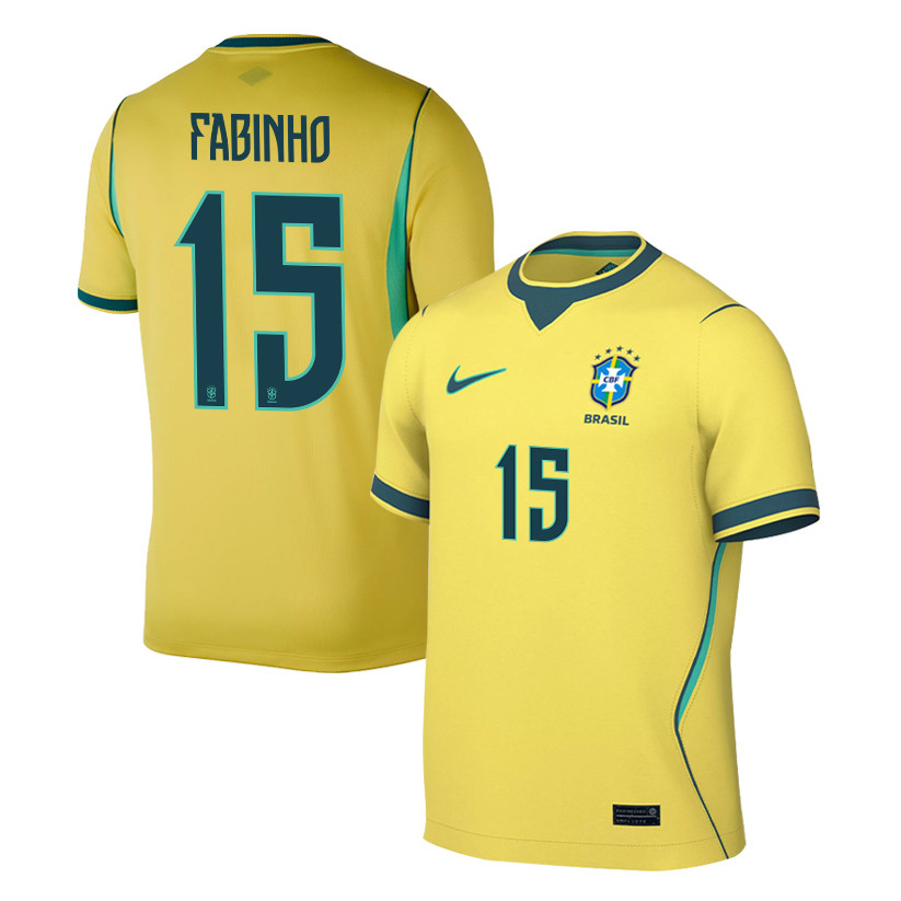 Fabinho 15 Brazil National Team 2026 Home Jersey - Yellow, Men - Jersey Teams