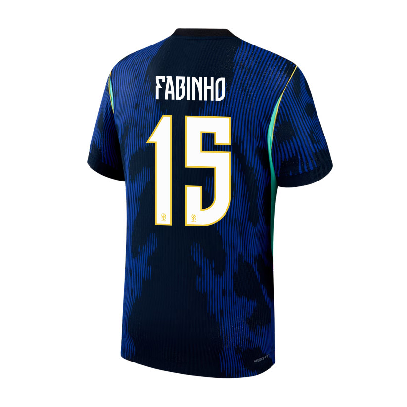 Fabinho 15 Brazil National Team 2026 x World Cup Patch Away Jersey - Blue, Men - Jersey Teams