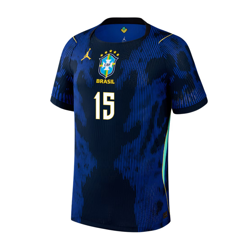Fabinho 15 Brazil National Team 2026 x World Cup Patch Away Jersey – Blue, Men – Jersey Teams