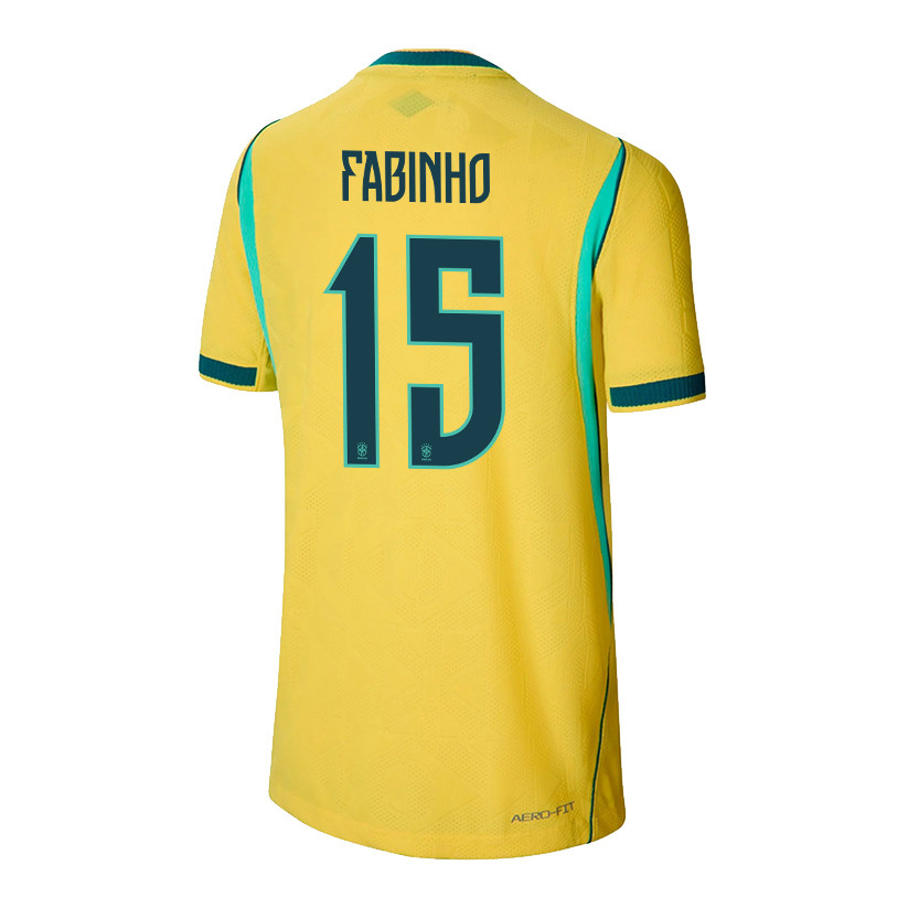 Fabinho 15 Youth Brazil National Team 2026 Home Jersey - Yellow - Jersey Teams