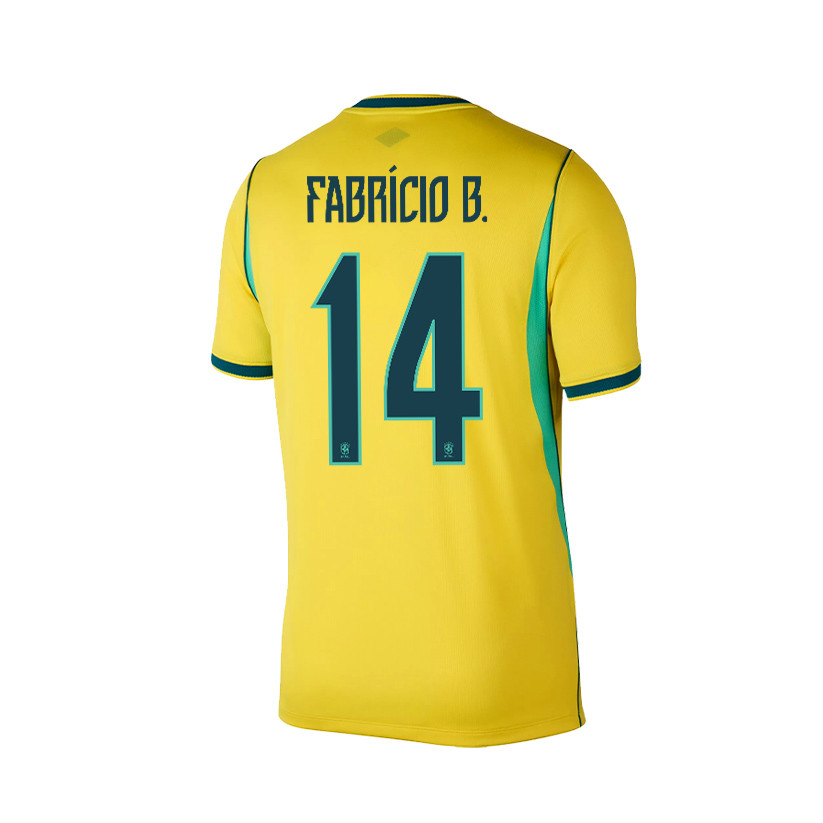 Fabrício Bruno 14 Brazil 2026 Home Men Jersey & Shorts Set – Yellow - Jersey Teams