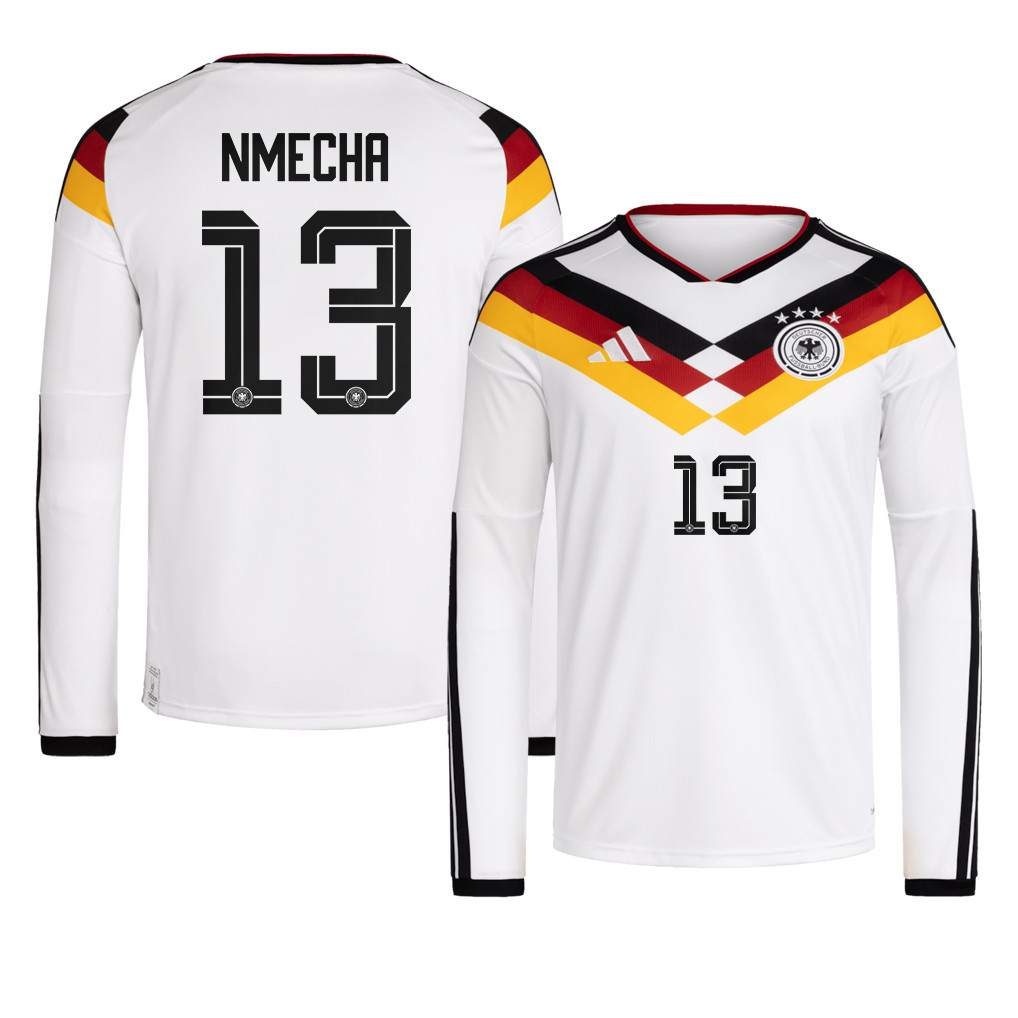 Felix Nmecha 13 Germany National Team 2026 Home Long Sleeve Jersey - White - Jersey Teams