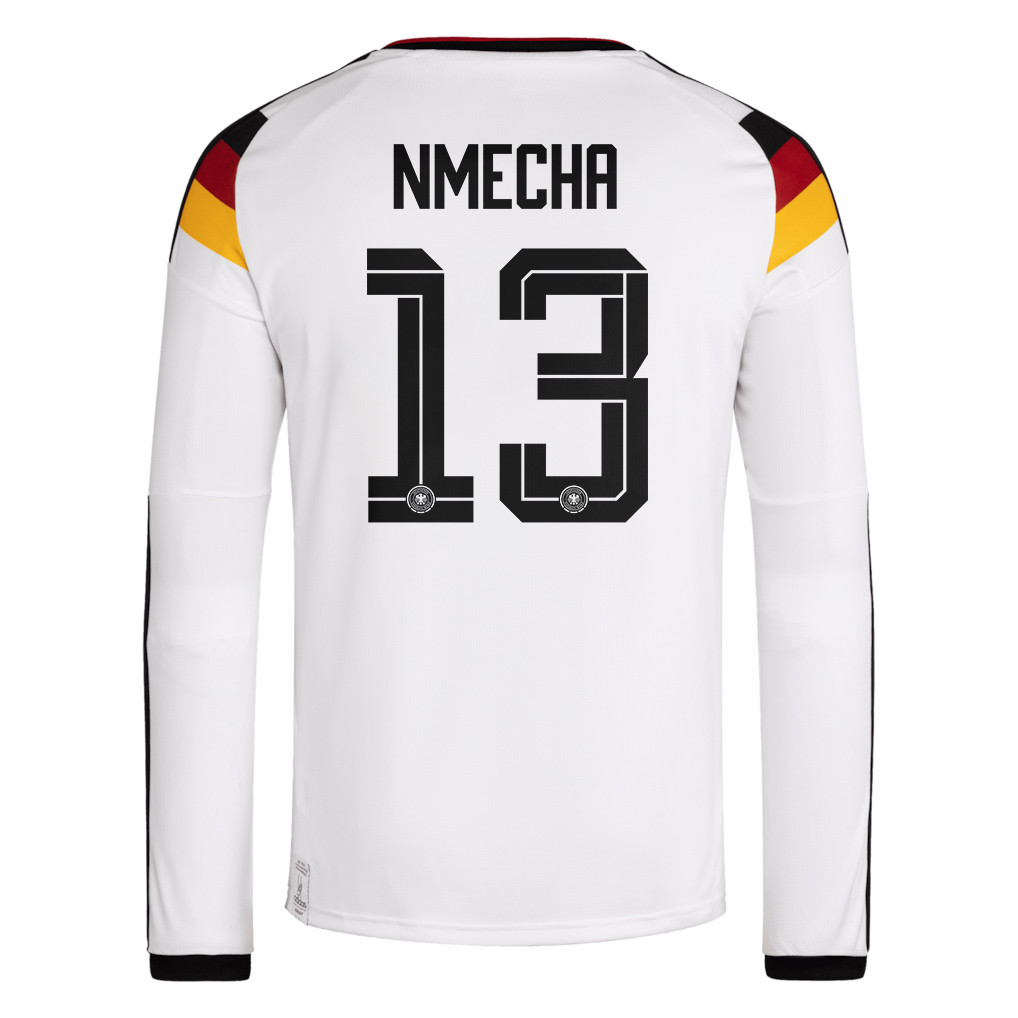 Felix Nmecha 13 Germany National Team 2026 Home Long Sleeve Jersey - White - Jersey Teams