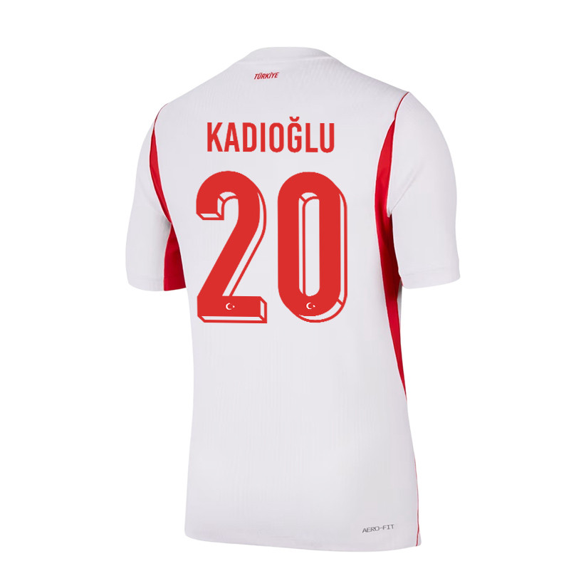 Ferdi Kadioglu 20 Turkey National Team 2026 Away Jersey - White, Men - Jersey Teams