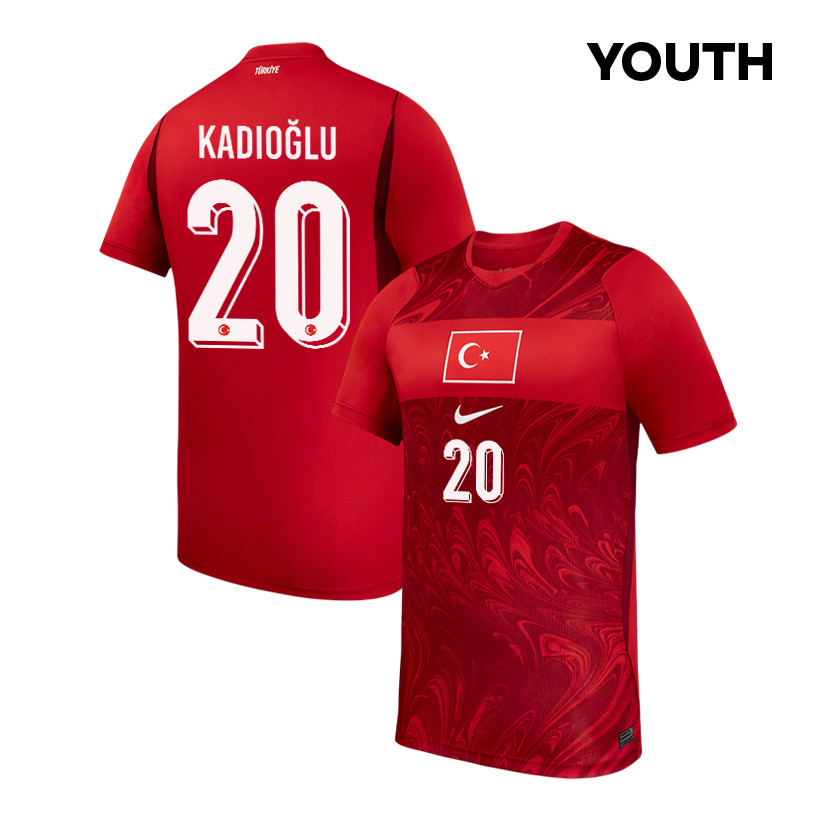 Ferdi Kadioglu 20 Youth Turkey National Team 2026 Home Jersey - Red - Jersey Teams