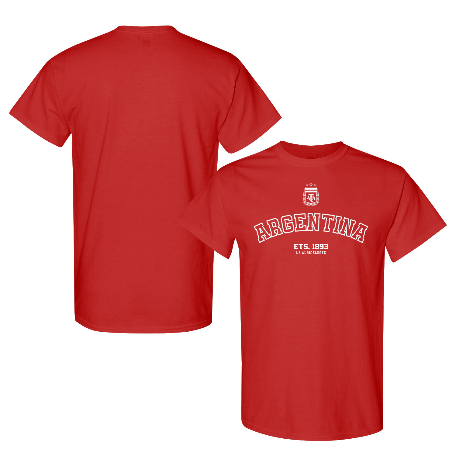 FIFA World Cup 2026 Argentina Year Established Graphic Unisex T-Shirt - Red - Jersey Teams