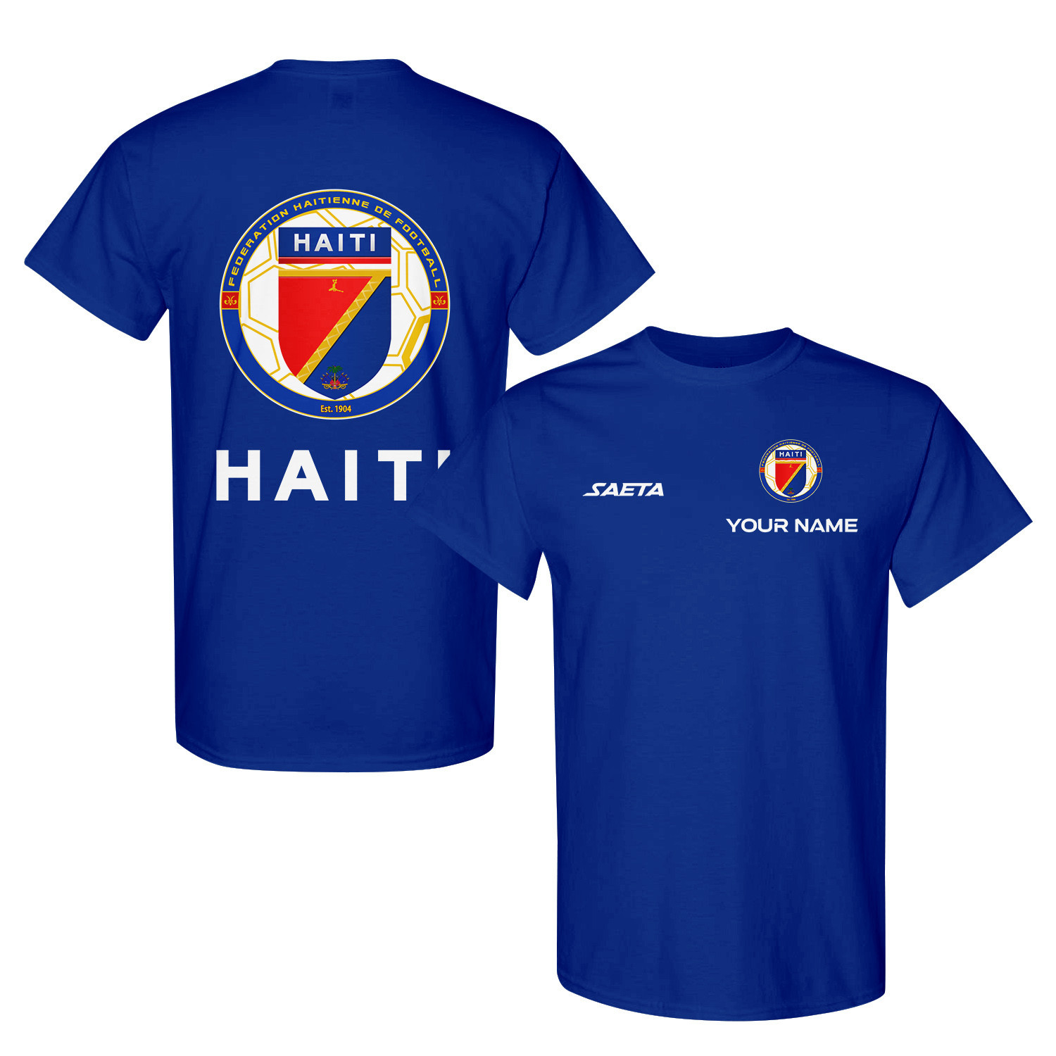 FIFA World Cup 2026 Haiti Logo Graphic Custom Name T-Shirt - Royal Blue - Jersey Teams