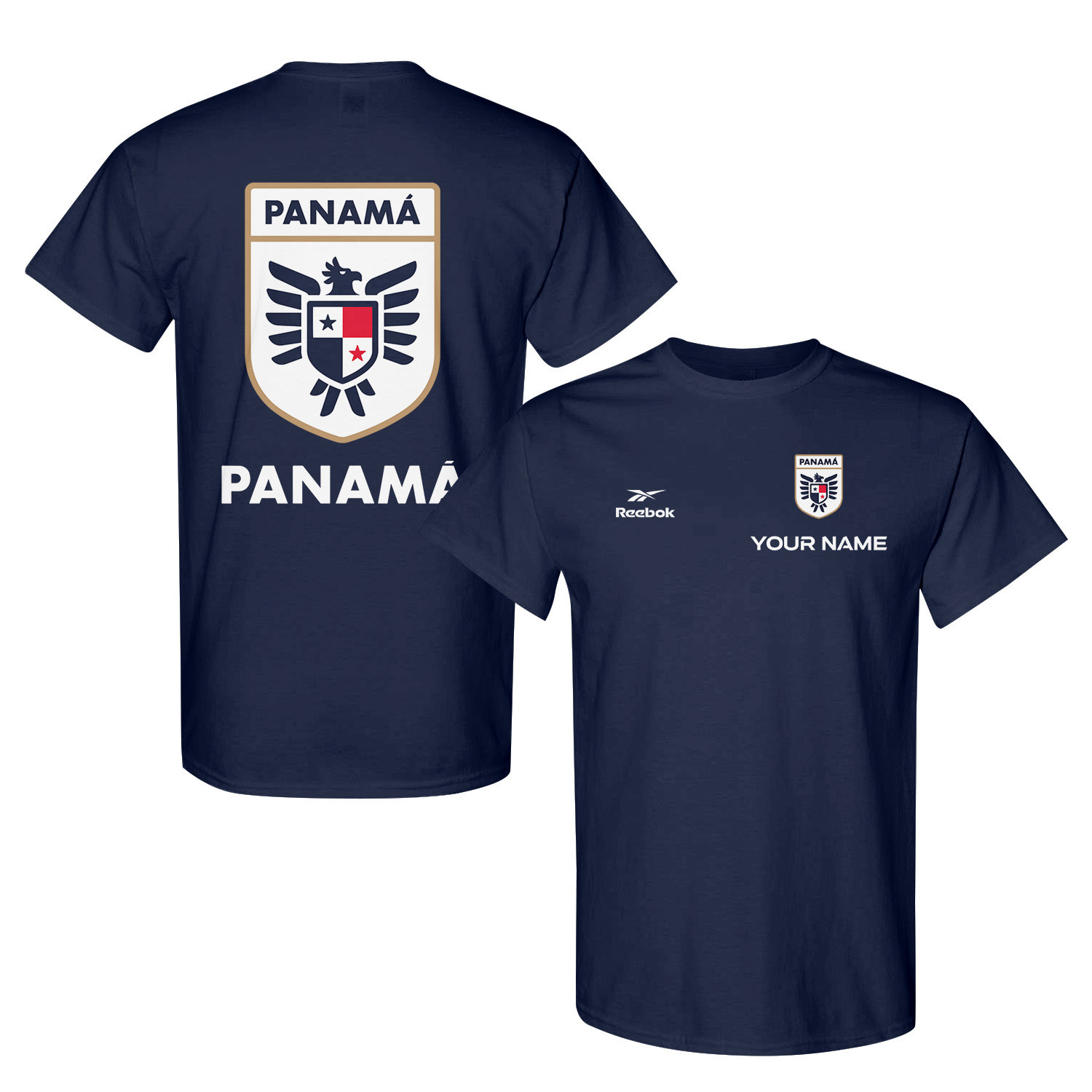 FIFA World Cup 2026 Panama Logo Graphic Custom Name T-Shirt - Navy - Jersey Teams