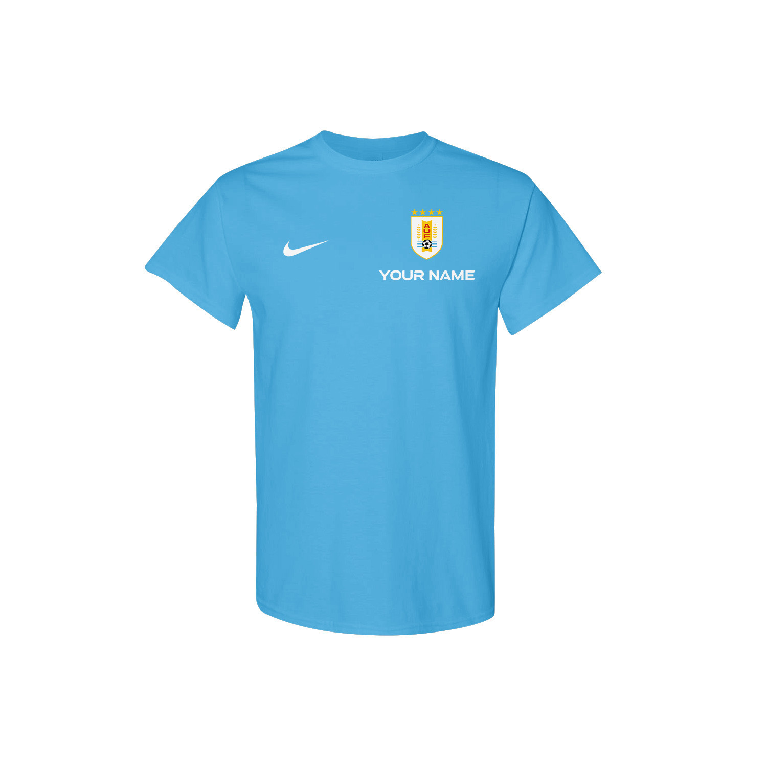 FIFA World Cup 2026 Uruguay Logo Graphic Custom Name T-Shirt – Light Blue – Jersey Teams