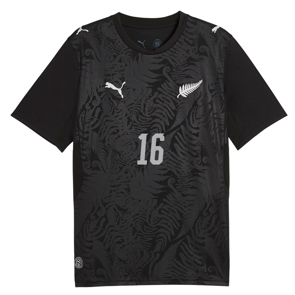 Finn Surman 16 New Zealand National Team 2026 Home Jersey - Black, Men - Jersey Teams