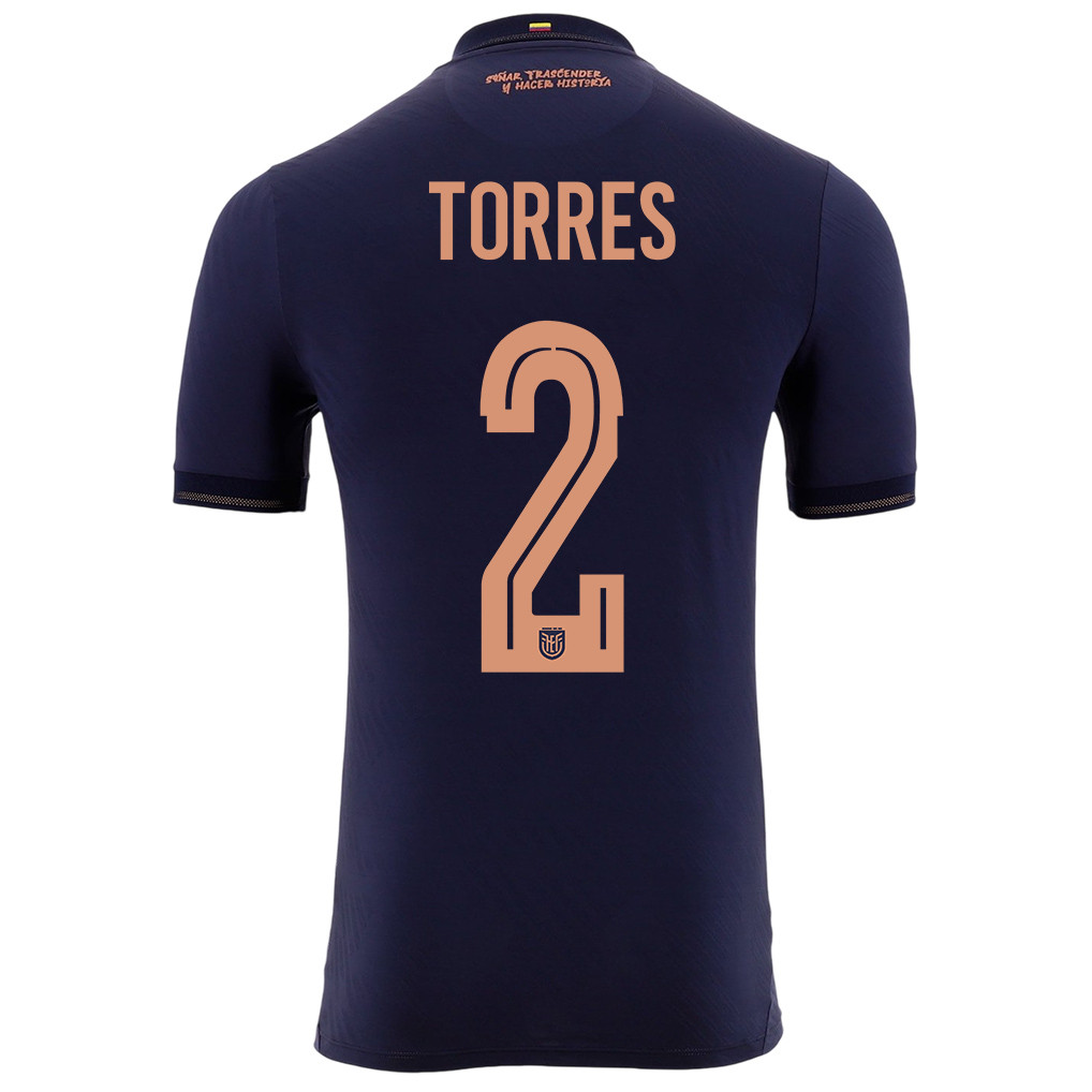 Félix Torres 2 Ecuador National Team 2026 Away Jersey - Navy, Men - Jersey Teams