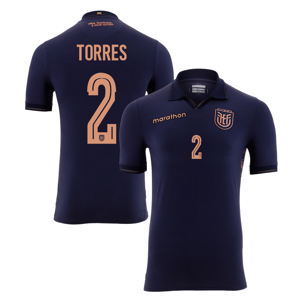 Félix Torres 2 Ecuador National Team 2026 Away Jersey - Navy, Men - Jersey Teams
