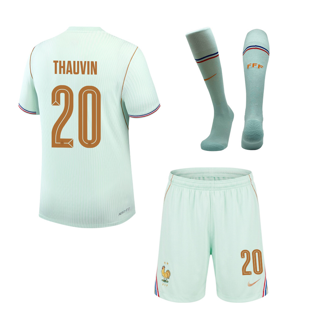 Florian Thauvin 20 France 2026 Away Men Kit Set – Green - Jersey Teams