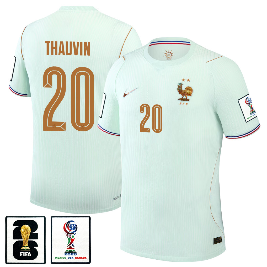 Florian Thauvin 20 France National Team 2026 x World Cup Patch Away Jersey - Green, Men - Jersey Teams