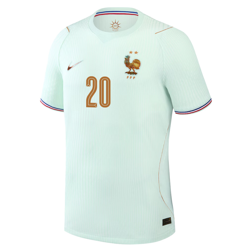 Florian Thauvin 20 France National Team 2026 x World Cup Patch Away Jersey – Green, Men – Jersey Teams