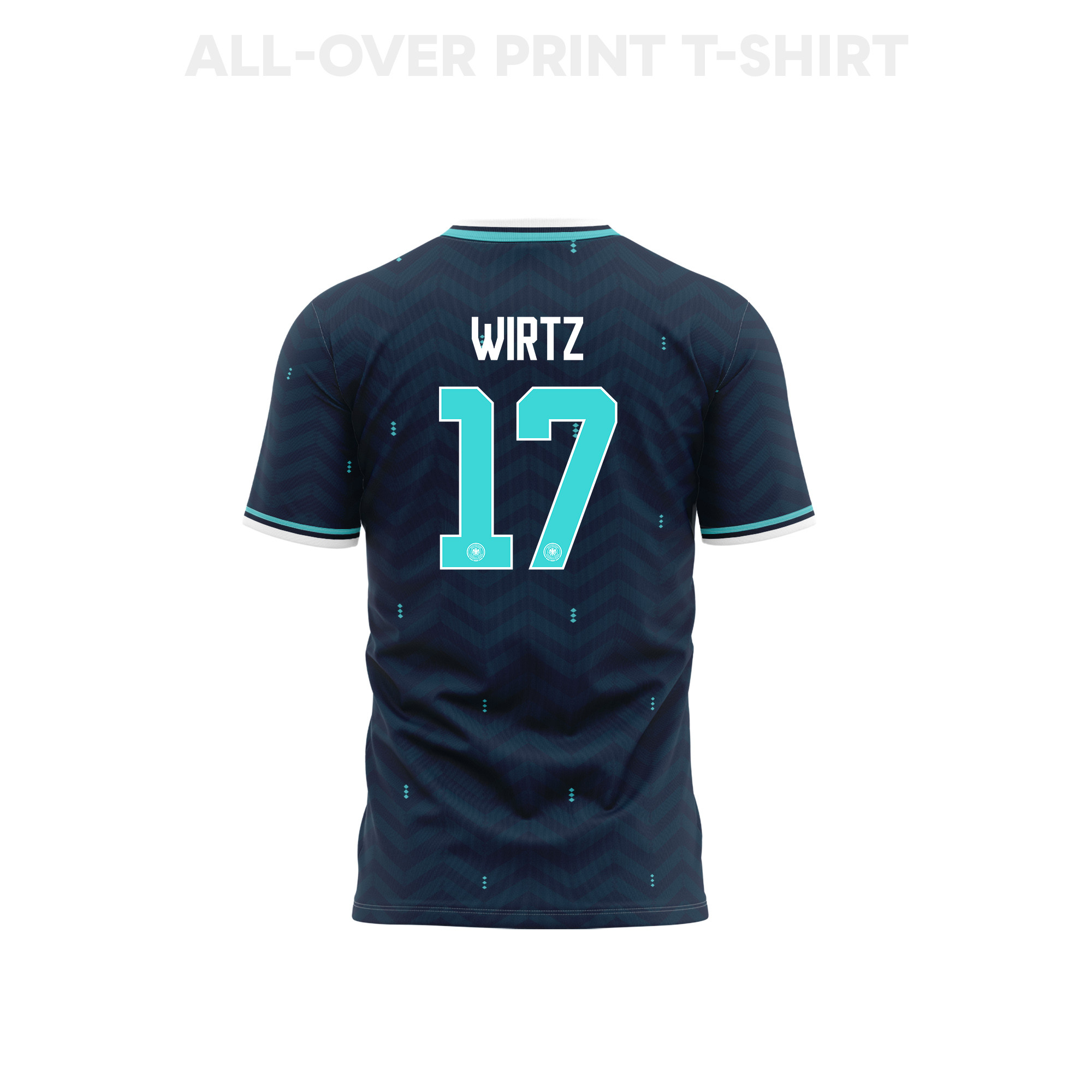 Florian Wirtz 17 Youth Germany 2026 Away 3D T-shirt Fully Printed – Navy - Jersey Teams
