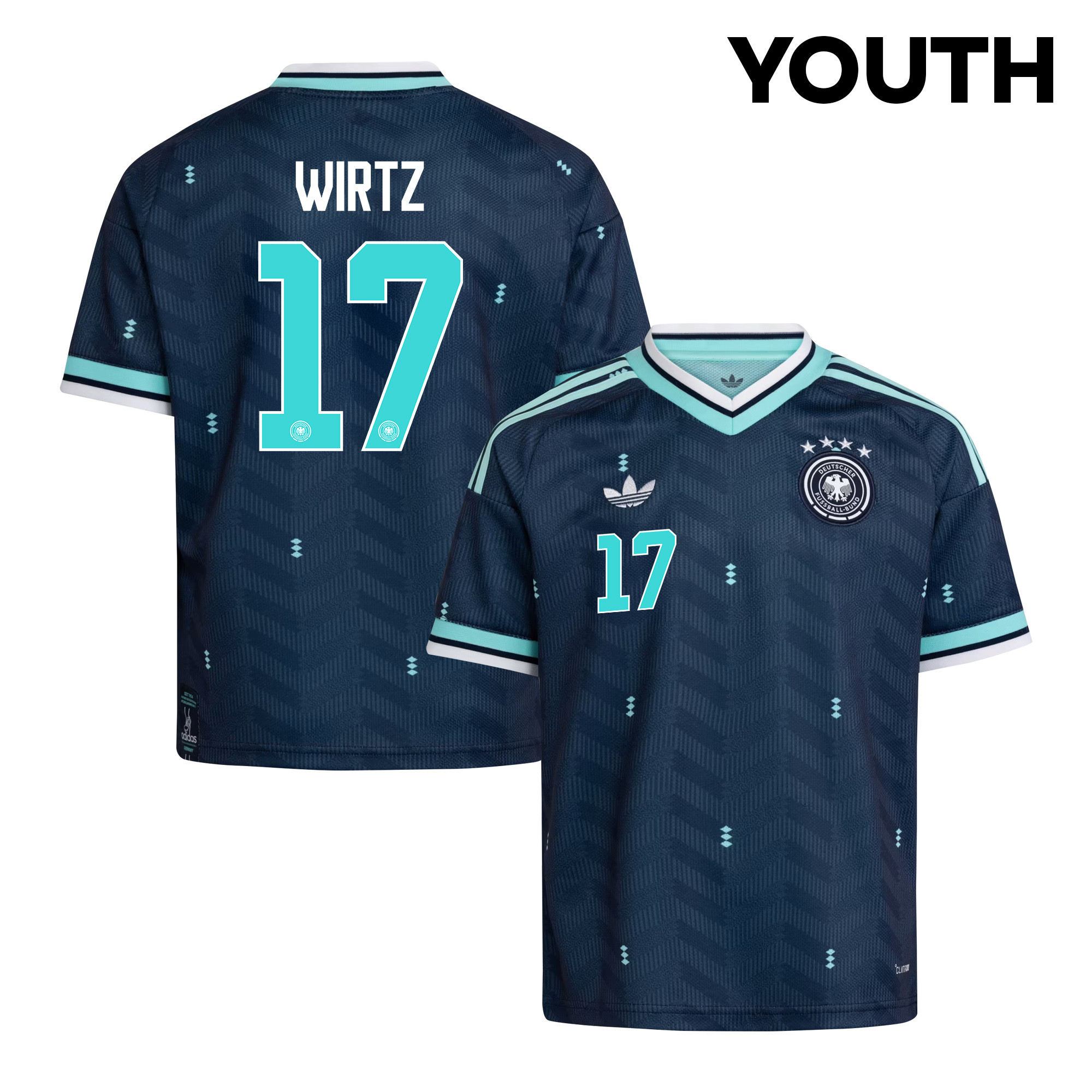 Florian Wirtz 17 Youth Germany National Team 2026 Away Jersey - Navy - Jersey Teams