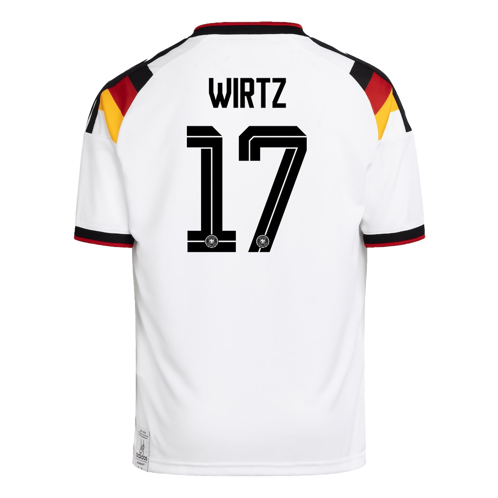 Florian Wirtz 17 Youth Germany National Team 2026 Home Jersey - White - Jersey Teams