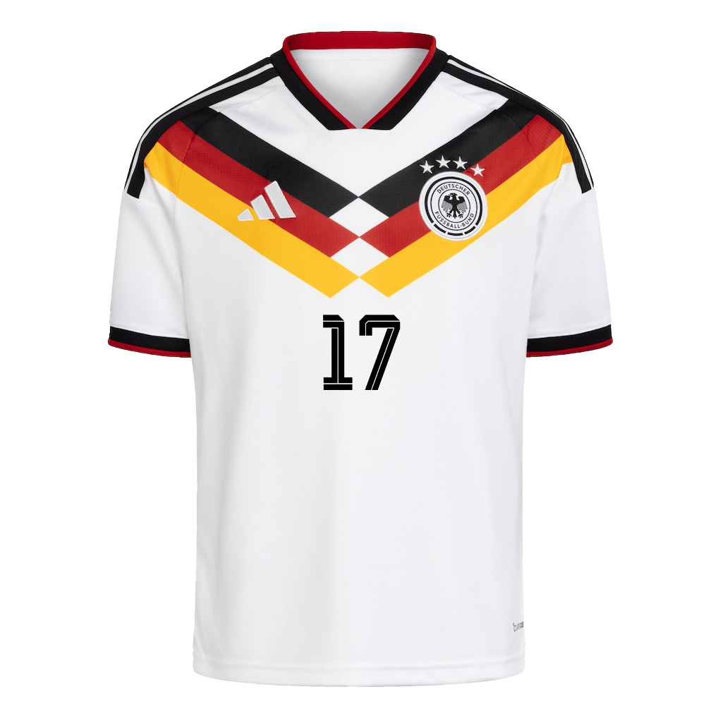 Florian Wirtz 17 Youth Germany National Team 2026 Home Jersey - White - Jersey Teams