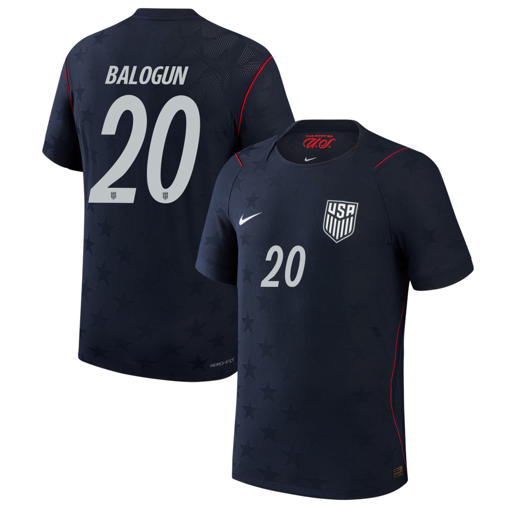 Folarin Balogun 20 USMNT 2026 Away Match Jersey - Blue Men - Jersey Teams