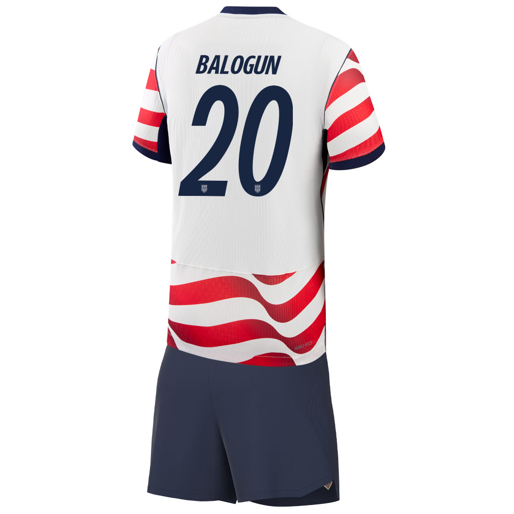 Folarin Balogun 20 USMNT 2026 YOUTH Home Jersey & Shorts Set - Jersey Teams