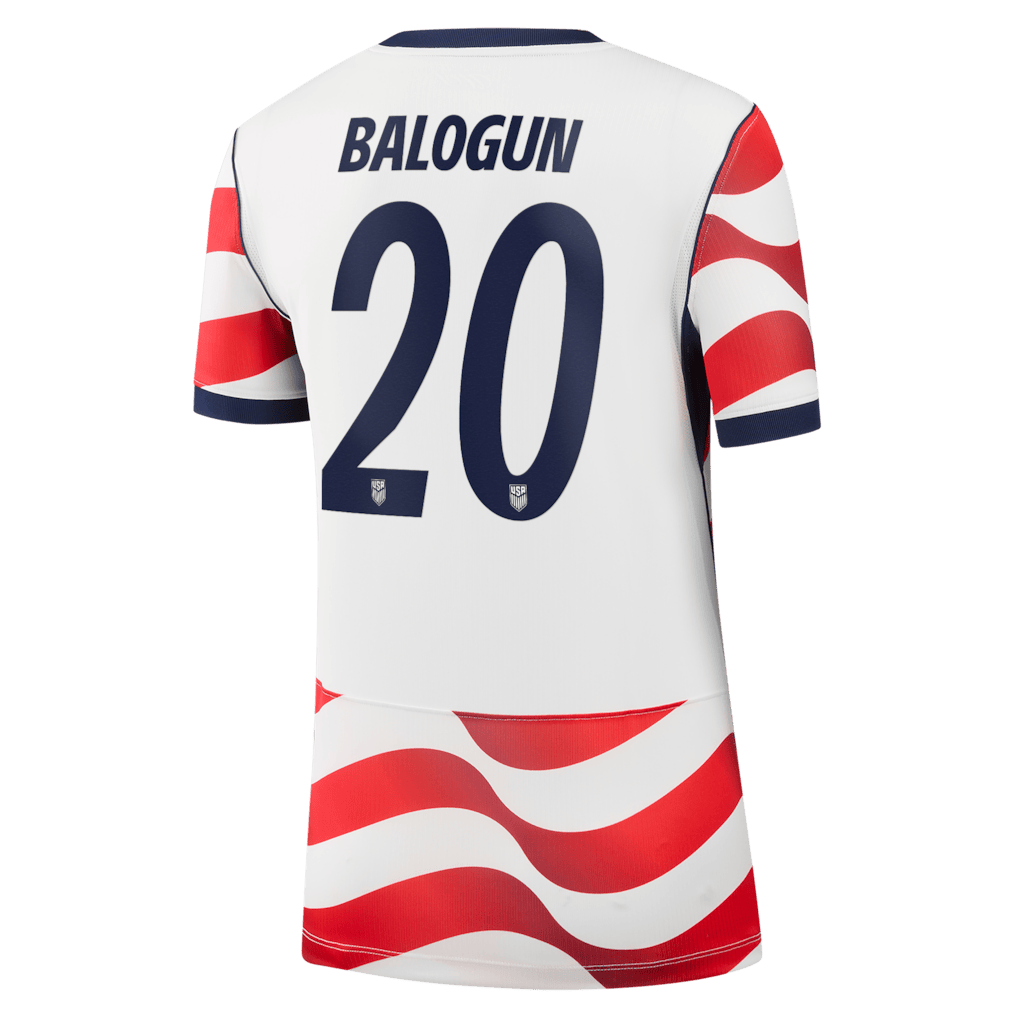 Folarin Balogun 20 USMNT Women's 2026 Home Stadium Jersey - White - Jersey Teams